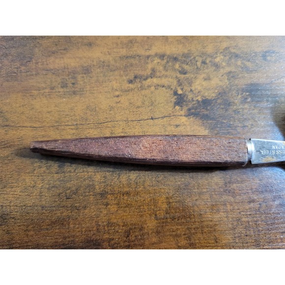 Vintage Stainless Steel Cheese Slicer/Server - Wood Handle -Made in Japan - Picture 2 of 7